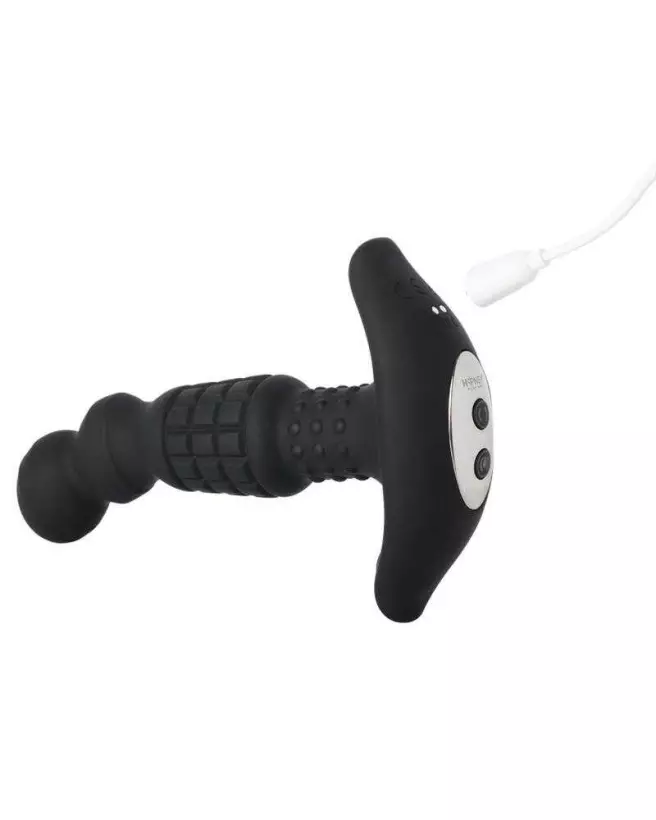 Image du Masseur Prostatique Vibrant Pineapple Man de Honey Play Box avec billes roulantes en noir-3