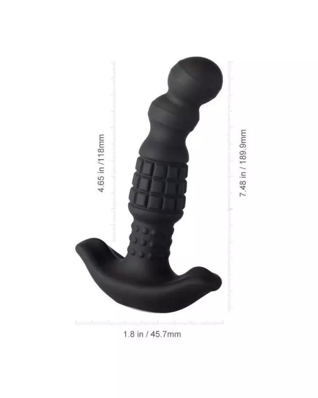 Image du Masseur Prostatique Vibrant Pineapple Man de Honey Play Box avec billes roulantes en noir-6