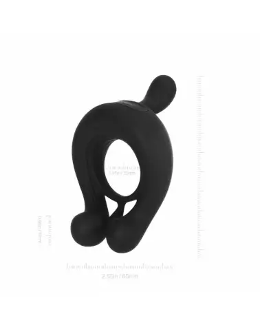 Image de l'Anneau Vibrant Kairos Noir par Honey Play Box - Stimulateur Masculin Haut de Gamme-7