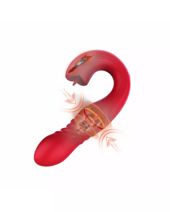 JOI THRUST 2 Bleu Honey Play Box stimulateur point G lèche-clitoris avec application-3