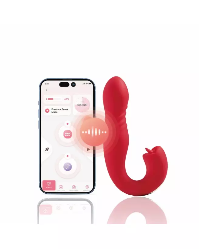 JOI THRUST 2 Bleu Honey Play Box stimulateur point G lèche-clitoris avec application-4