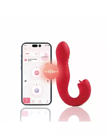 JOI THRUST 2 Bleu Honey Play Box stimulateur point G lèche-clitoris avec application-4