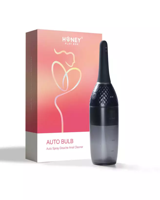 Nettoyeur anal automatique Auto Bulb noir Honey Play Box pour hygiène intime-1