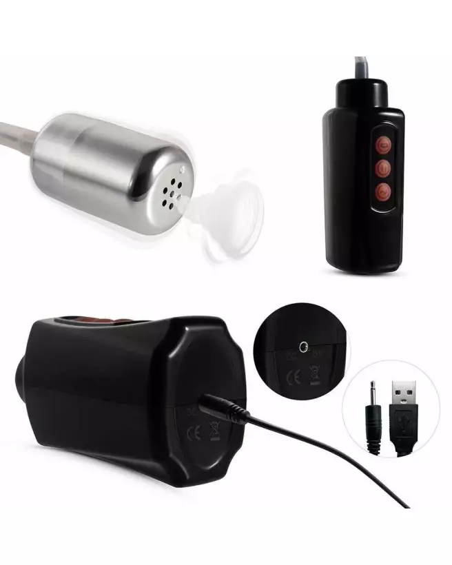Photo de Carl Masturbateur Mains Libres avec Aspiration de Honey Play Box - Noir-2