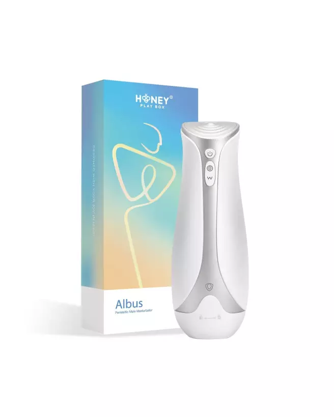 Masturbateur gonflable et aspirant Albus de Honey Play Box en blanc-1