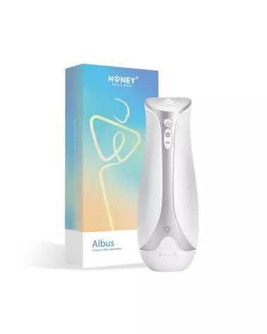 Masturbateur gonflable et aspirant Albus de Honey Play Box en blanc-1