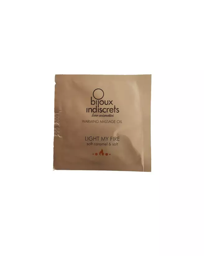 Crème de massage caramel Light My Fire Bijoux Indiscrets 3ml pour sensualité et relaxation-1