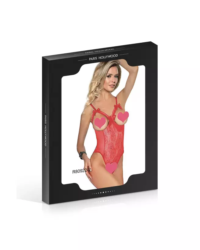 Image du Body Ouvert R80922 Rouge de Paris Hollywood, lingerie séduisante taille unique-3
