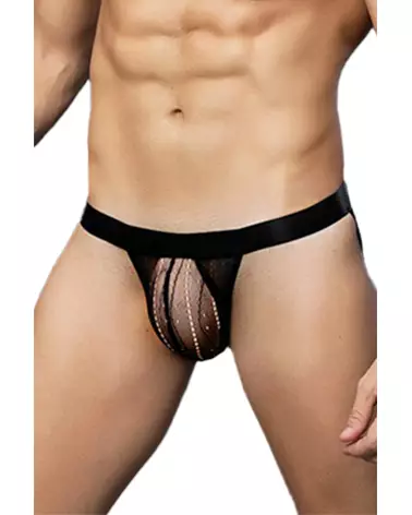 Jockstrap noir Paris Hollywood pour homme, confortable et élégant-2