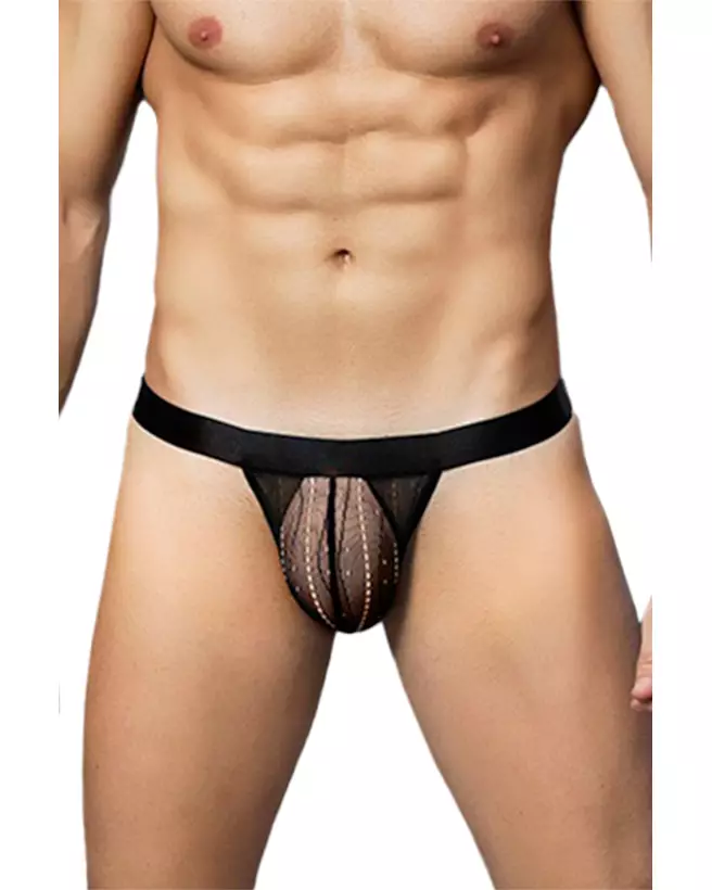 Jockstrap noir Paris Hollywood pour homme, confortable et élégant-3