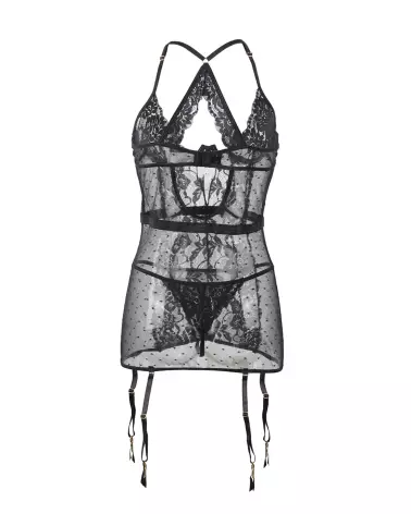 Nuisette noir Paris Hollywood S/M élégante et sexy-5