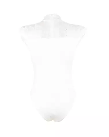 Body dentelle blanc S/M Paris Hollywood avec zip-5