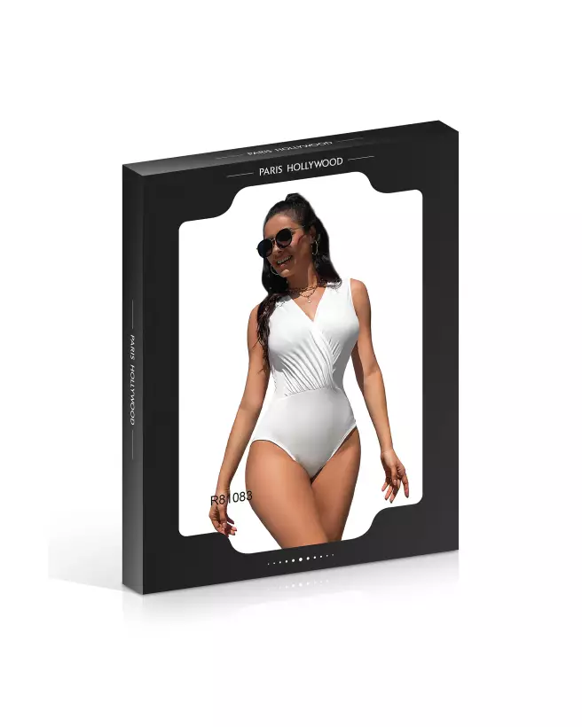 Body Zip Dos Blanc Paris Hollywood Taille S/M - Lingerie Élégante et Confortable-3