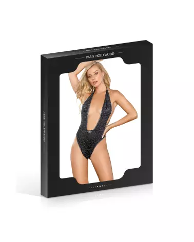 Body Strappy et Strass Noir L/XL Paris Hollywood en lingerie élégante-4