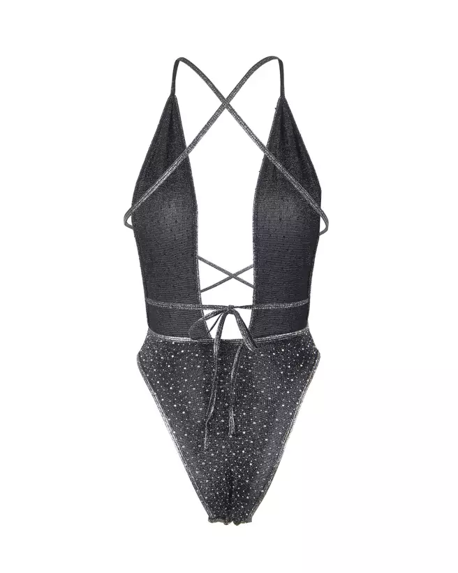 Body Strappy et Strass Noir L/XL Paris Hollywood en lingerie élégante-6