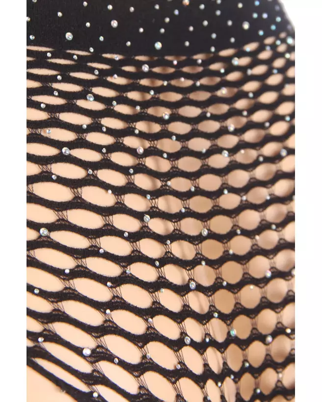 Set 2 pièces strass noir Paris Hollywood, ensemble de lingerie élégant-4