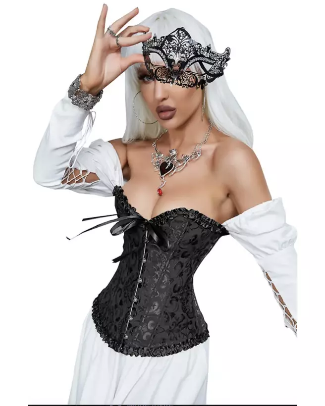 CORSET+STG 10 BALEINES NOIR XL - image 5