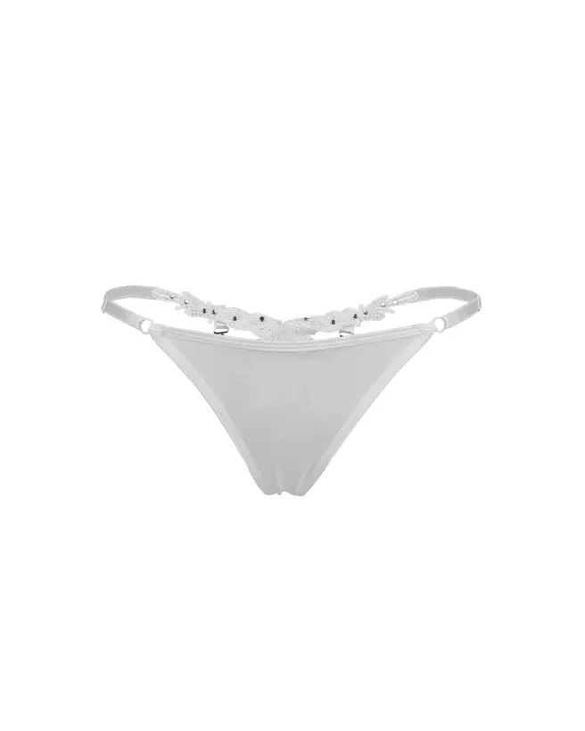 String STG Strass Blanc Paris Hollywood Lingerie Élégante-5