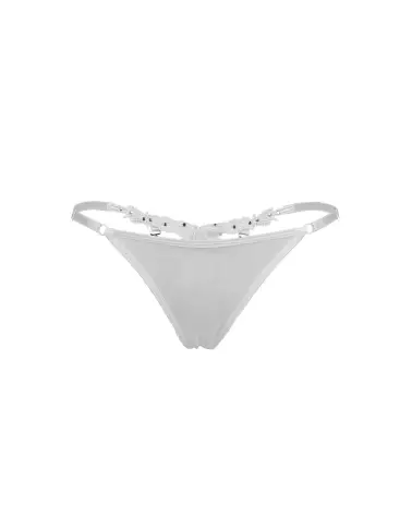 String STG Strass Blanc Paris Hollywood Lingerie Élégante-5