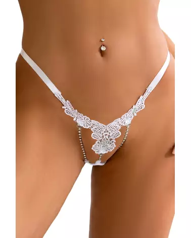 String Strass Blanc XL Paris Hollywood en lingerie fine élégante-1