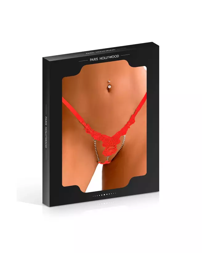 String XL STG Strass Rouge de PARIS HOLLYWOOD, lingerie élégante avec strass-2