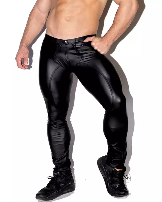 Pantalon Homme Zip Noir XXL Paris Hollywood-1