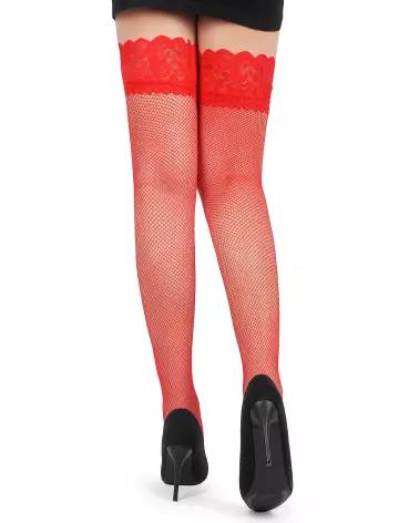Bas autofixants rouge Paris Hollywood taille 2XL/3XL pour grande taille-3