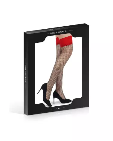 Bas résille noir Paris Hollywood élégants pour tenue séductrice-2