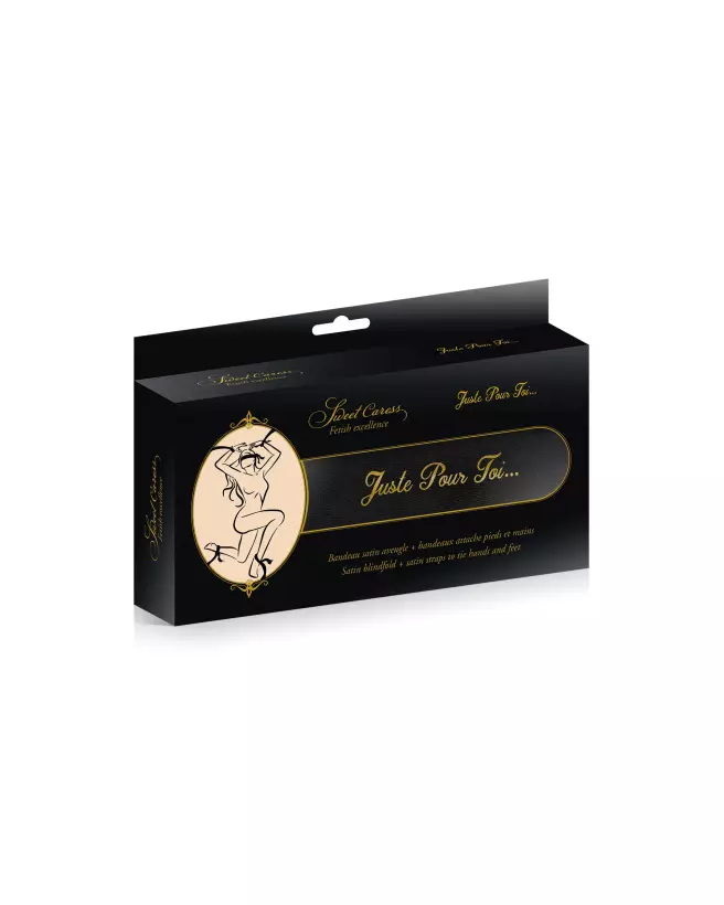 Pack Bandeaux 1+4 Noir Sweet Caress pour jeux sensuels-2