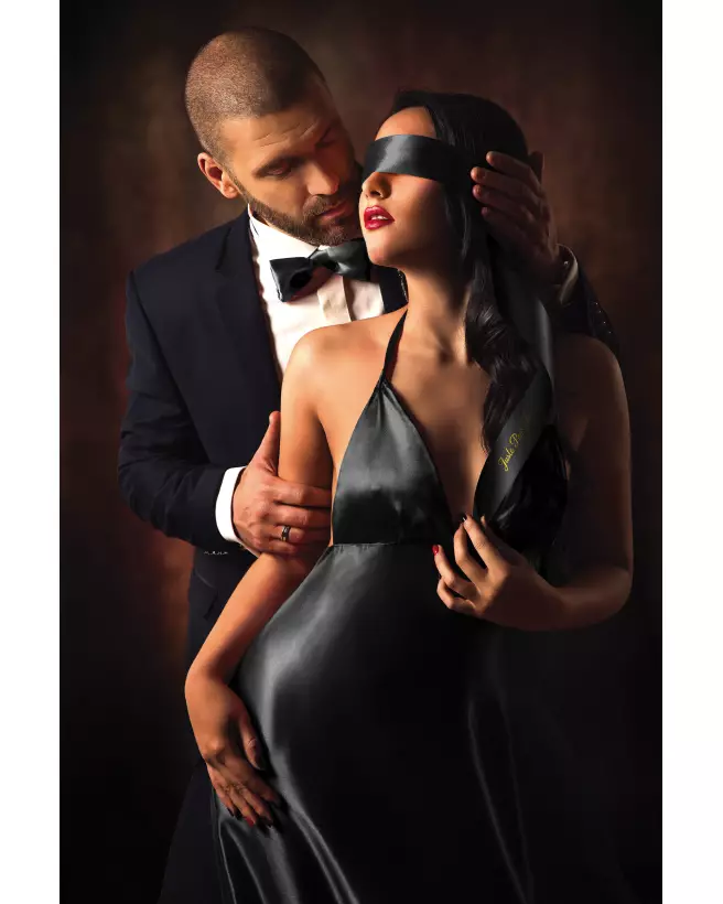 Pack Bandeaux 1+4 Noir Sweet Caress pour jeux sensuels-3
