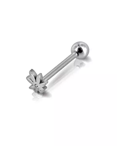 Piercing tige droite feuille de BIJOUX POUR TOI, bijou de corps élégant et tendance-1