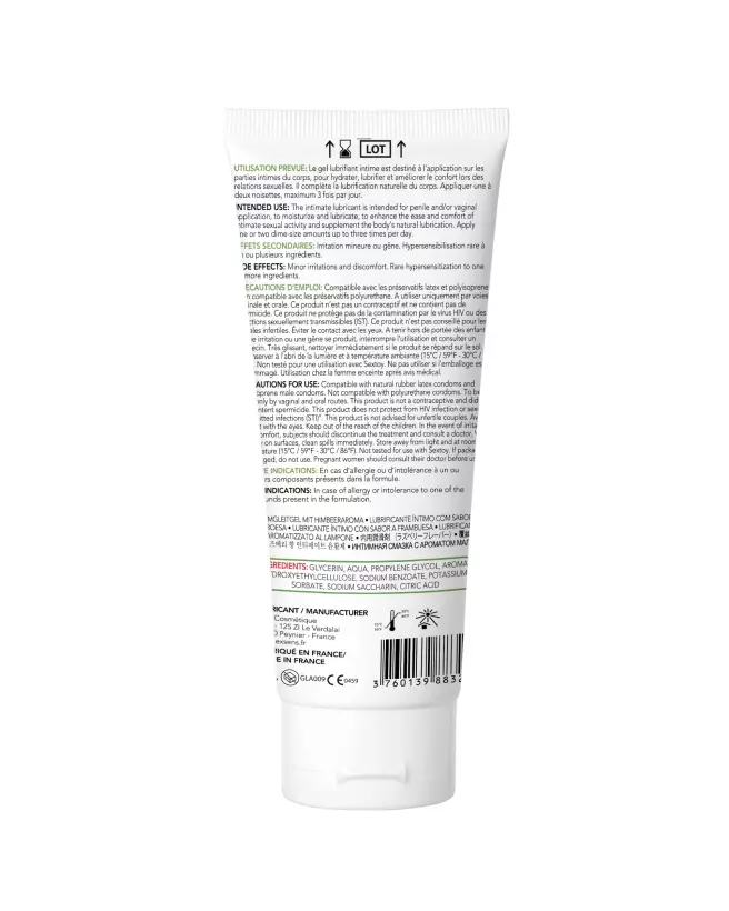 Lubrifiant Raspberry Exsens à base d'eau pour confort intime-2