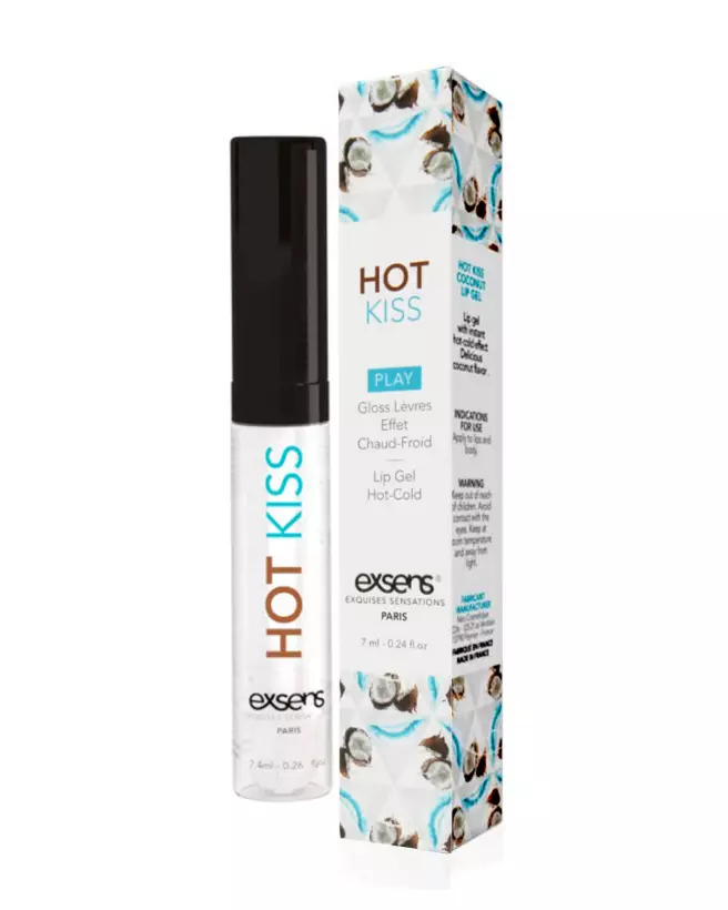 Lip Gloss Hot Kiss Coco par Exsens pour des lèvres brillantes et hydratées-1