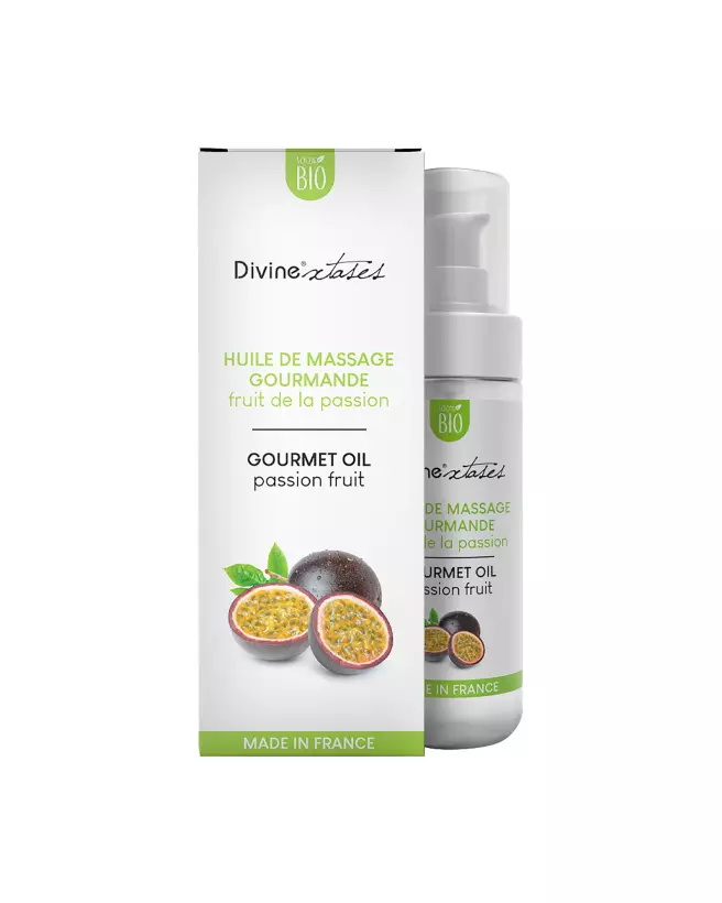 Image de l'Huile Gourmande Fruit de la Passion Divine Xtases – Soin Bio Luxueux-1