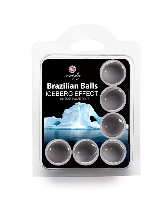 Set Brazilian Balls Iceberg x6 Secret Play huile de massage rafraîchissante-1