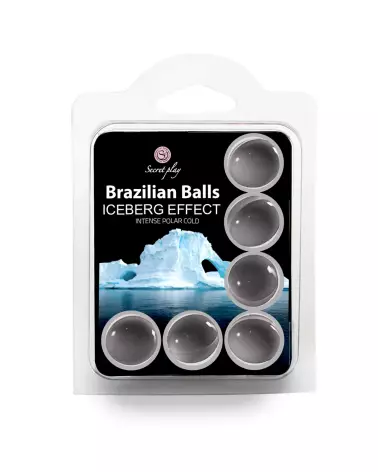 Set Brazilian Balls Iceberg x6 Secret Play huile de massage rafraîchissante-1