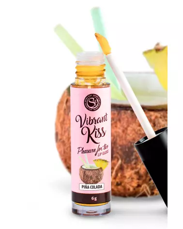 Image du Lip Gloss Vibrant Kiss Pina Col par SECRET PLAY - brillance et hydratation longue durée-1