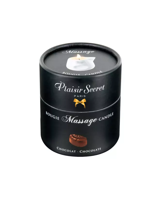 Bougie de massage au chocolat Plaisir Secret 80ml pour relaxation et soin corporel-2