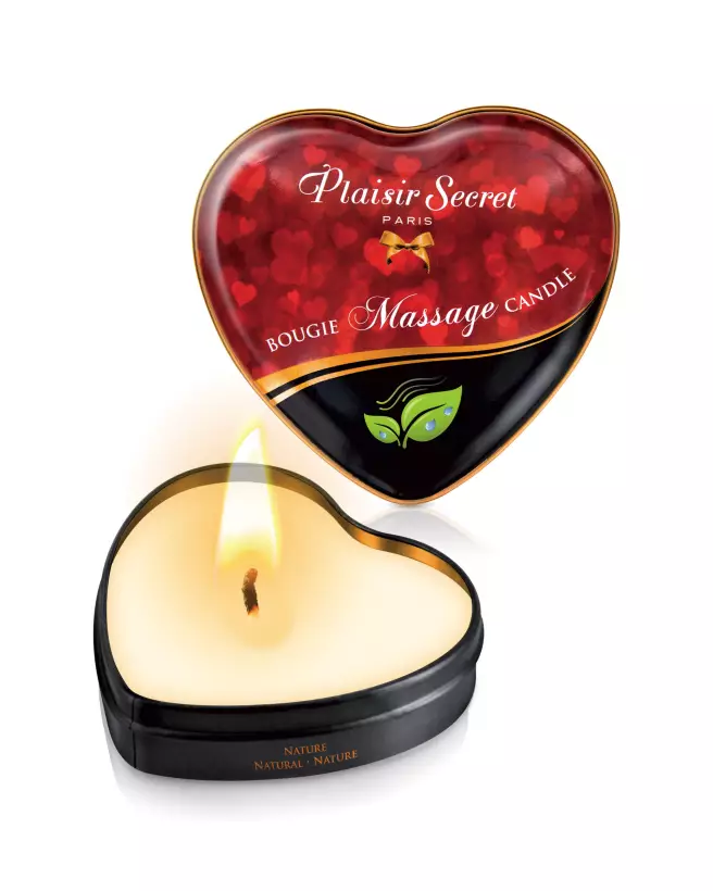 Bougie de massage Plaisir Secret 35ml nature pour relaxation et soin du corps-1