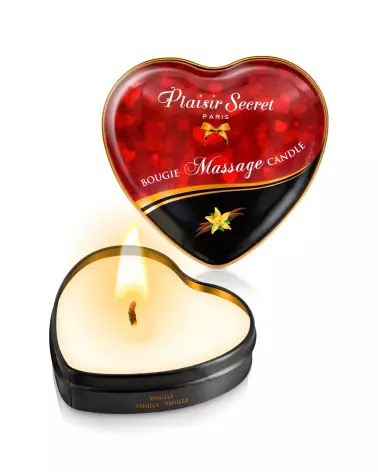 Bougie de massage vanille Plaisir Secret 35ml pour relaxation et soin de la peau-1