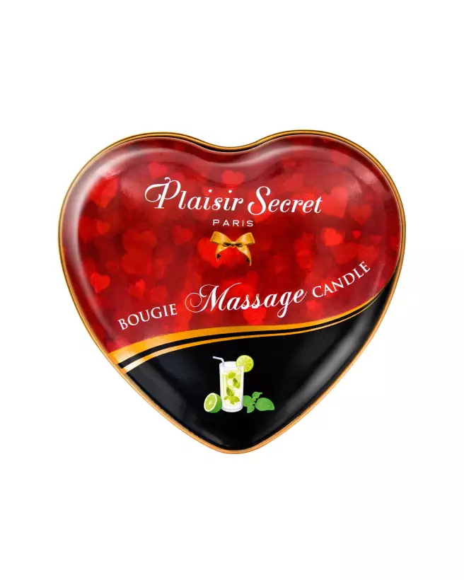 Image Bougie de Massage Mojito 35ml par Plaisir Secret pour relaxation et soin de la peau-2