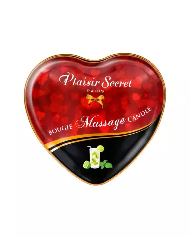 Image Bougie de Massage Mojito 35ml par Plaisir Secret pour relaxation et soin de la peau-2