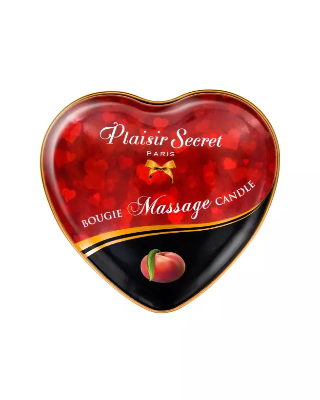 Bougie de massage parfum pêche Plaisir Secret 35ml pour relaxation et soin corporel-2