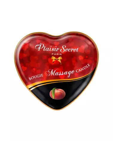 Bougie de massage parfum pêche Plaisir Secret 35ml pour relaxation et soin corporel-2