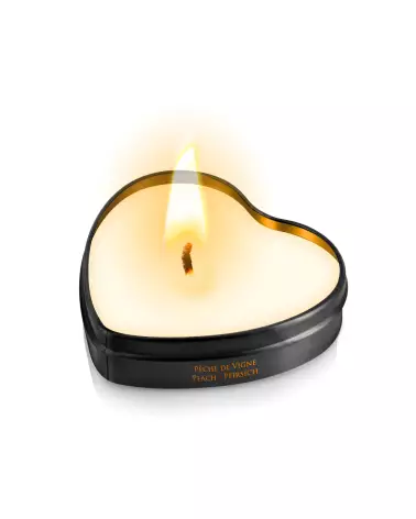 Bougie de massage parfum pêche Plaisir Secret 35ml pour relaxation et soin corporel-3