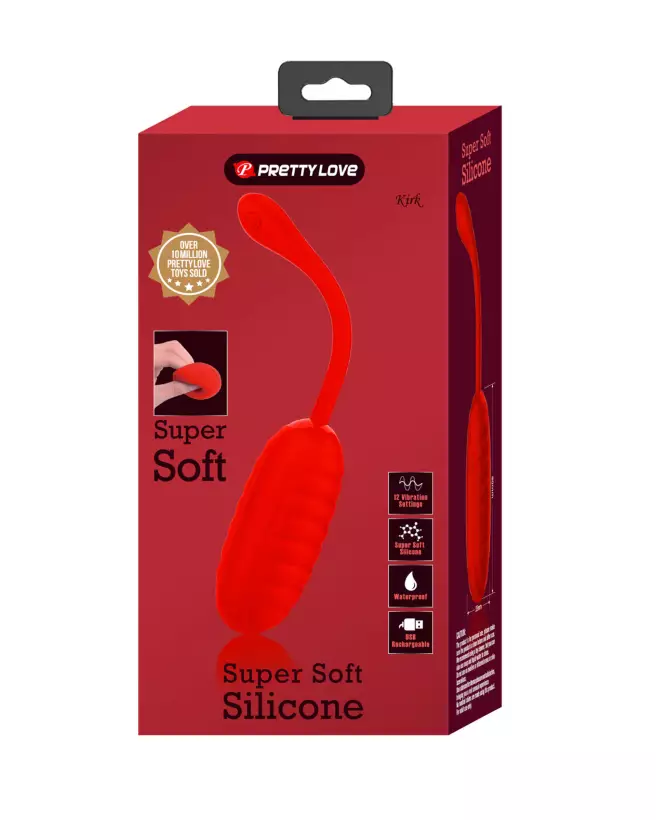 Pretty Love Kirk œuf vibrant rouge avec télécommande-2