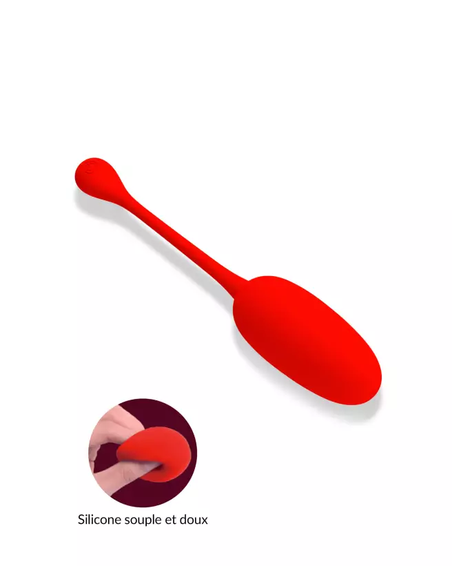 Image du œuf vibrant Pretty Love Knucker Rouge, contrôle à distance et design discret-1