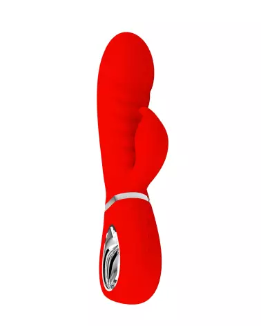 Pretty Love Prescott Rouge - Vibromasseur Rabbit en Silicone-3
