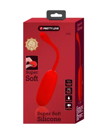 Image du Pretty Love Julus Rouge, œuf vibrant télécommandé élégant-2