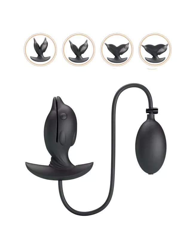 Image du Plug Anal Pretty Love Hanson Noir, sextoy ergonomique en silicone-1